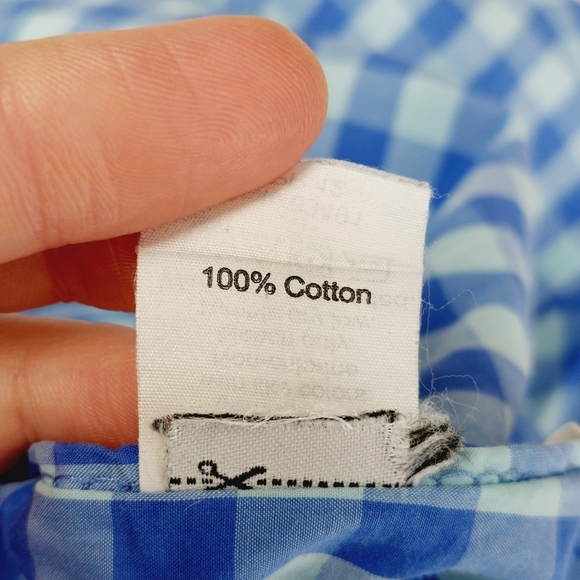 J. Crew Men's Button Front Blue White Checks Business Casual Shirt P6638 - Picture 9 of 11